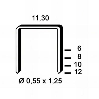4 300 agrafes galvanisées PB-08 - 11,3 x 8 x D. 0,55 x 1,25 mm - 6PB081 - Alsafix 2