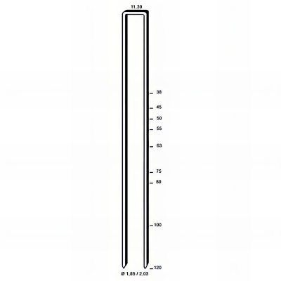 7 500 agrafes Q-50 INOX - 11,3 x 50 x D. 1,85 x 2,03 mm - 6Q-509 - Alsafix 2