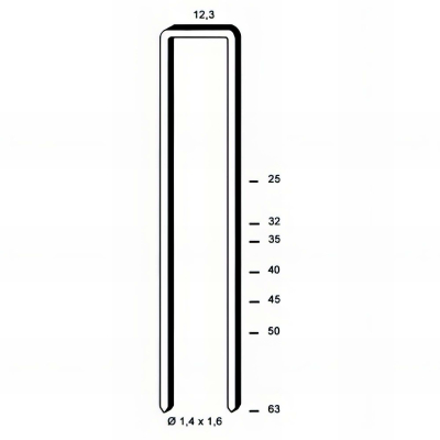 20 000 agrafes divergentes galvanisées S-25 - 12,3 x 25 x D. 1,4 x 1,6 mm - 6S-251D - Alsafix 2