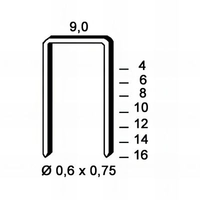10 000 agrafes V-14 INOX - 9 x 14 x D. 0,6 x 0,75 mm - 6V-149 - Alsafix 2