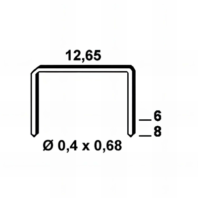 Blister de 2 860 agrafes galvanisées VS-06 - 12,65 x 6 x D. 0,4 x 0,68 mm - 6VS061BL - Alsafix 2