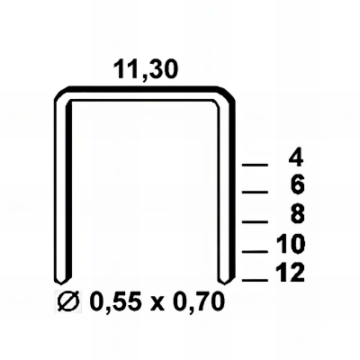 3 000 agrafes galvanisées VX-12 - 11,30 x 12 x D. 0,55 x 0,7 mm - 6VX121 - Alsafix 2