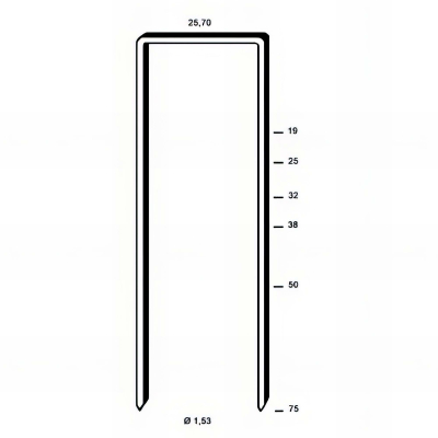 3 200 agrafes galvanisées résinées WD-50 - 25,7 x 50 x D. 1,53 mm - 6WD501 - Alsafix