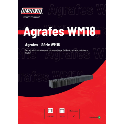 2 375 agrafes mini-croco WM18-12 - 18 x 12 mm - 6WM121 - Alsafix