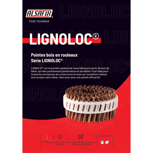 2400 Pointes Bois d'Hêtre en Rouleaux Lignoloc D. 4,7 mm - Alsafix