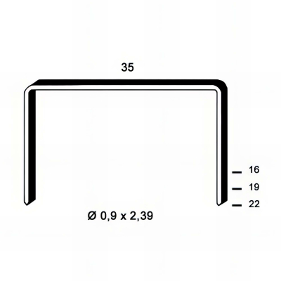 10 000 Agrafes Cuivrées B Alsafix - 35 x D. 0,9 x 2,39 mm - Pour Fermeture Carton Sécurisée