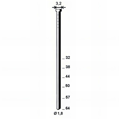3655 Finettes Brads Galvanisés en Bande 26° D. 1,8/3,2 mm BR-18 Alsafix