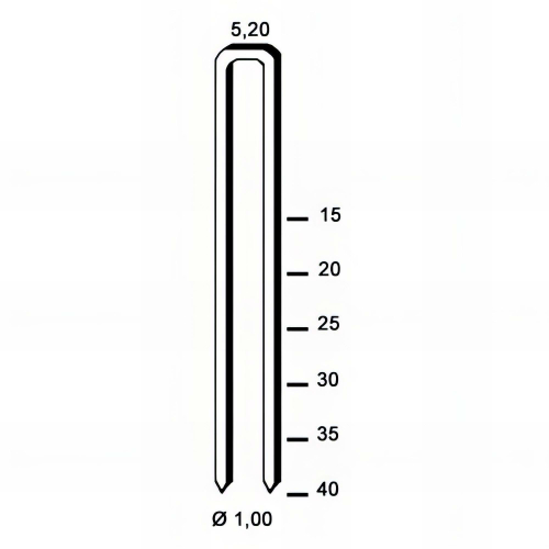 6 000 Agrafes Galvanisees Resinees EM Alsafix - 5,2 x D. 1 mm