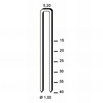 6 000 Agrafes Galvanisees Resinees EM Alsafix - 5,2 x D. 1 mm