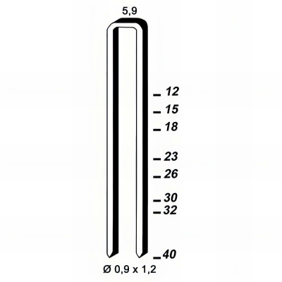 Agrafes Galvanisées Alsafix ES - 5 200 Agrafes - 5,9 x D. 0,9 x 1,2 mm 2