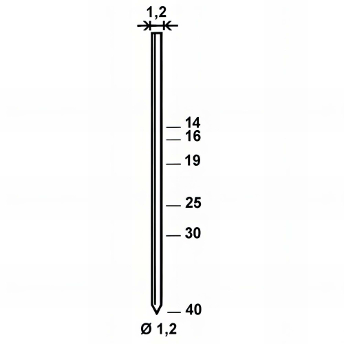10 000 Pointes Sans Tête Galvanisées En Bande D. 1,2 mm GA-16/19 Alsafix