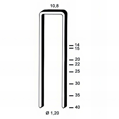 2 400 Agrafes GB INOX - 10,8 x D. 1,2 mm - Alsafix