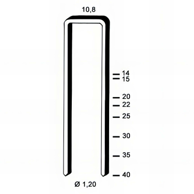 2 400 Agrafes GB INOX - 10,8 x D. 1,2 mm - Alsafix