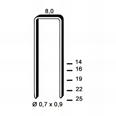 1 400 Agrafes Galvanisées Alsafix HB - 8 x D. 0,7 x 0,9 mm - 6HB 2