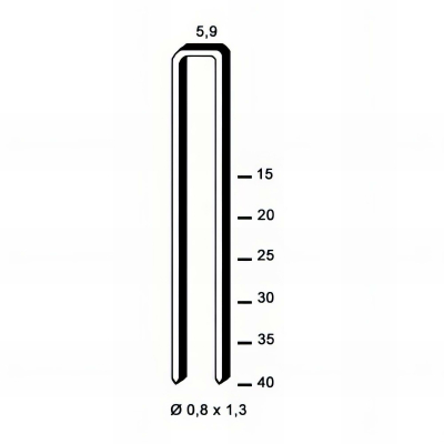 4 000 Agrafes Galvanisées K - 5,9 x D. 0,8 x 1,3 mm - Alsafix 2
