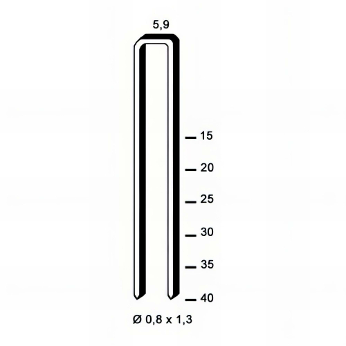 4 000 Agrafes Galvanisées K - 5,9 x D. 0,8 x 1,3 mm - Alsafix