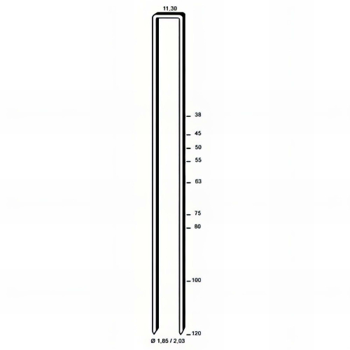 10 000 Agrafes Galvanisées Résinées Q Alsafix - 11,3 x D. 1,85 x 2,03 mm