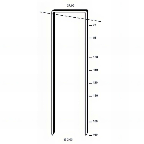 2 180 Agrafes WP INOX - 27 x D. 2,03 mm - Alsafix