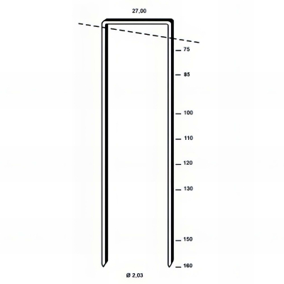 1 450 Agrafes WP INOX - 27 x D. 2,03 mm - Alsafix