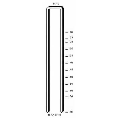 5 000 Agrafes Galvanisées 12 Microns Alsafix Z-55 à Z-75 - 11,1 x D. 1,4 x 1,6 mm 2
