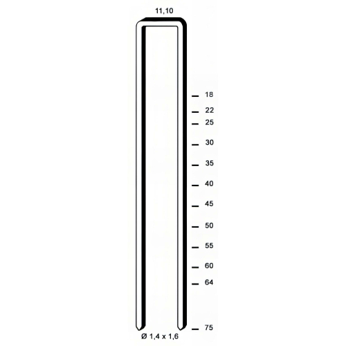 5 000 Agrafes Galvanisées 12 Microns Alsafix Z-55 à Z-75 - 11,1 x D. 1,4 x 1,6 mm