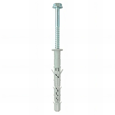 Blister de 5 chevilles à expansion nylon à visser NFA+ D. 10 x 200 mm - CM10200H+BL - Alsafix