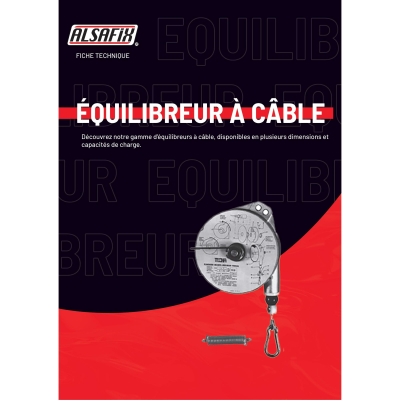 Equilibreur à câble L. 1.89 M - 6 à 10 kg + tuyau d'alimentation - 08SPI7 - Alsafix 2