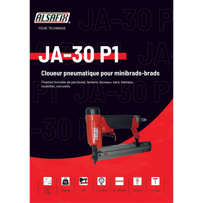 Cloueur pneumatique JA-30 P1 pour minibrads 13 à 30 mm - 101B2130 - Alsafix 2