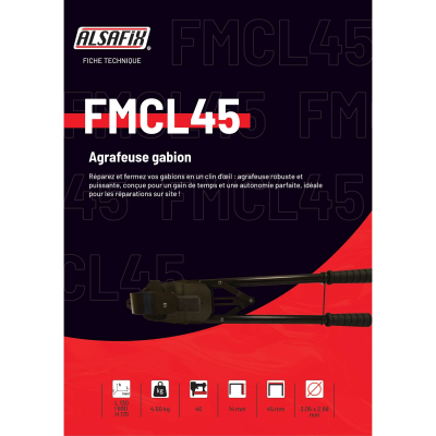 Agrafeuse manuelle FM CL45 - Spécial Gabion - 101FCL45 - Alsafix 2