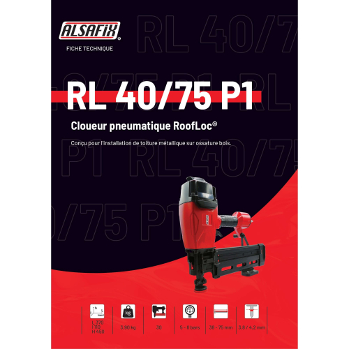 Cloueur pneumatique RoofLoc RL 40/75 P1 - 101F58AC Alsafix