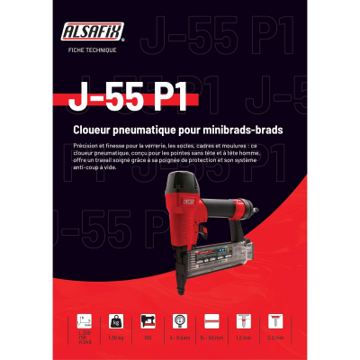 Cloueur pneumatique de finition J-55 P1 - 12B1855 Alsafix