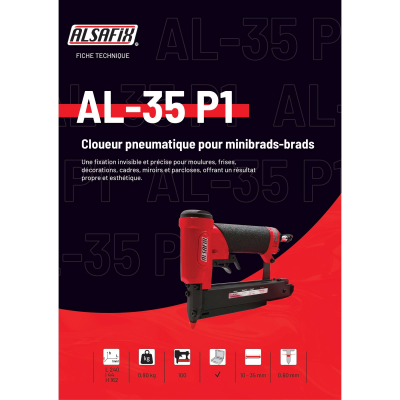 Cloueur pneumatique de finition AL-35 P1 - 12B2335 Alsafix 2