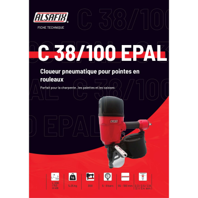Cloueur pneumatique pour pointes en rouleaux C 38/100 EPAL - 12C38100 Alsafix 2