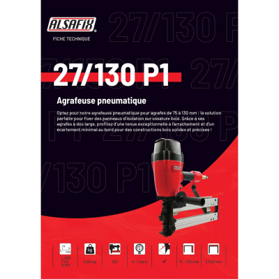 Agrafeuse pneumatique agrafes larges 27/130 P1 - 12S29130 - Alsafix 2