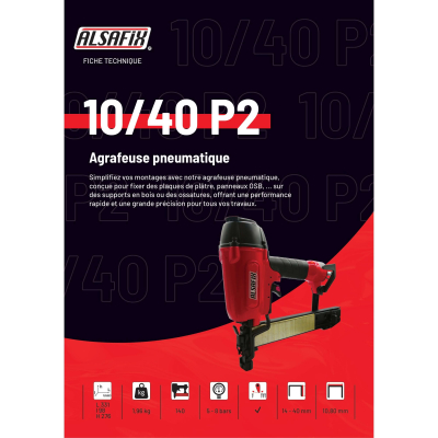 Agrafeuse pneumatique 10/40 P2 - 12S50040F1 - Alsafix 2