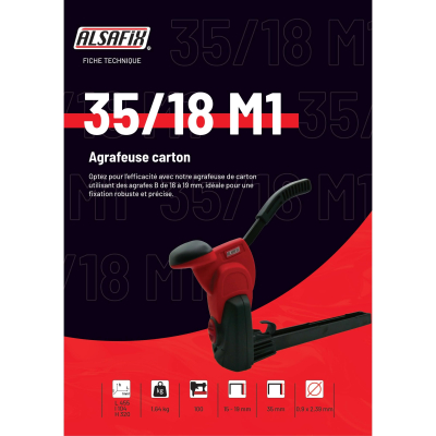 Agrafeuse carton manuelle 35/18 M1 - 123518M1 - Alsafix 2