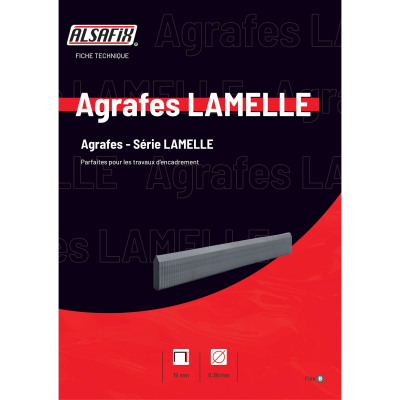 5 000 attaches lamelles FLEX - 15 x ép. 0,38 mm - 1299056 - Alsafix