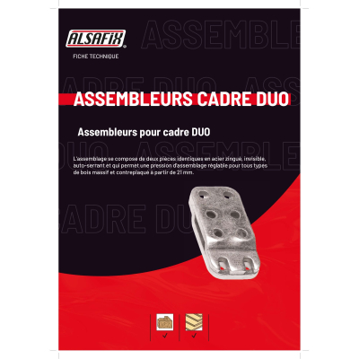Assembleur pour cadre DUO 62/15 (L x l) 62 x 15 mm - AL-137K036 - Alsafix 2