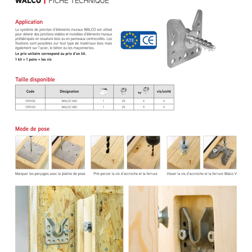 Connecteur invisible RICON-S 230/60 EK (L x l) 230 x 60 mm - AL-137K149 - Alsafix
