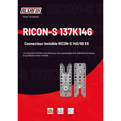 Gabarit de fraisage pour connecteur invisible RICON 40 mm - AL-137K502 - Alsafix