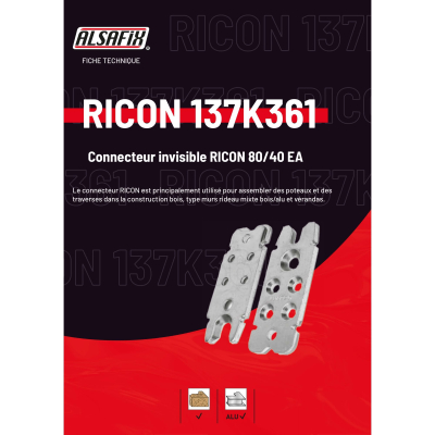 Gabarit fraisage pour connecteur RICON-S 80 mm - AL-137K511 - Alsafix 2