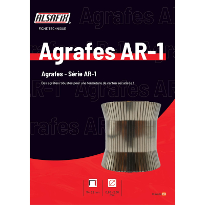 24 000 agrafes cuivrées AR-1 - 3/4 x 18 x D. 0,90 x 2,3 mm - 1451800 - Alsafix