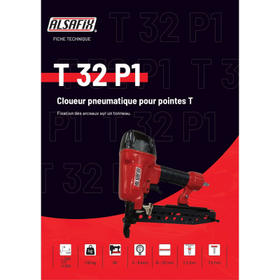 Cloueur pneumatique de finition T 32 P1 - 15T2232 Alsafix