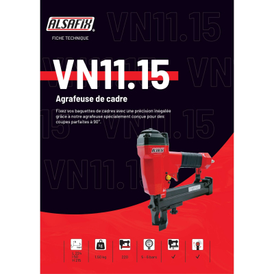 Agrafeuse de cadre pneumatique VN11.15 - 15VN1115 - Alsafix