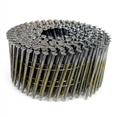 Coil de 10 800 pointes annelées INOX 16° tête bombée (TB) COILS 25/27 D. 2,5/2,7 x 45 mm - 16F25458 Alsafix