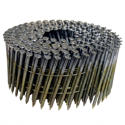 Coil de 7 200 pointes annelées INOX 16° tête bombée (TB) COILS 25/27 D. 2,5/2,7 x 55 mm - 16F25558 Alsafix