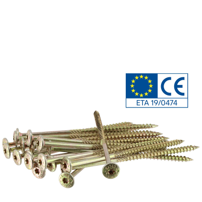 100 Vis bois Torx à tête bombée expert - Acier galvanisée - anti-fendage - moletage de serrage