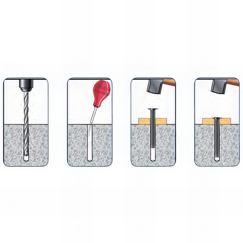 Blister de 10 Chevilles Métalliques à Frapper Alsafix EXN D. 8 mm