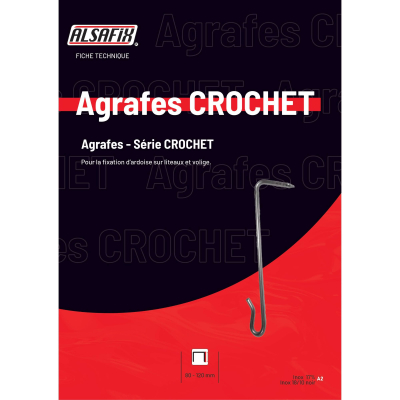 750 Crochets D'Ardoise En Bandes D. 2,7 mm INOX 17% - Alsafix