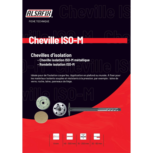 250 Chevilles Métalliques Isolation ISO-M D. 8 mm - Alsafix
